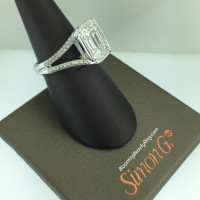 Simon G Mosaic Split Shank Wedding Ring