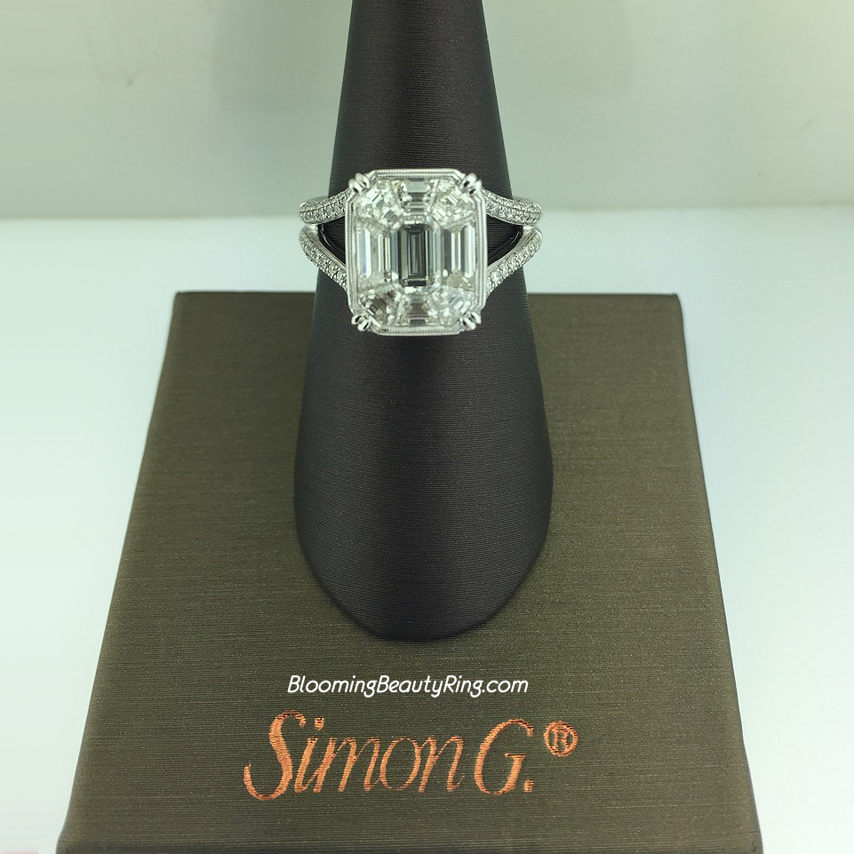 Simon G Mosaic Split Shank Wedding Ring - MR2020