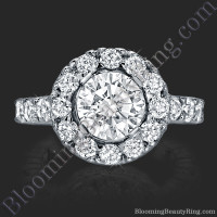 Diamonds and Flowing Lace Engagement Ring 2