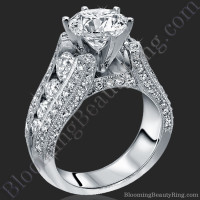 The High Class Escalating Split Shank Diamond Engagement Ring 2