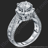 She Will Say Yes! Unique Round Diamond Engagement Ring - 1