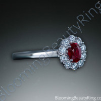 .60 ctw. Fine Oval Ruby and Diamond Ring - 2