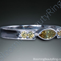 .40 ctw. Marquise Fancy Yellow Diamond Ring - 2