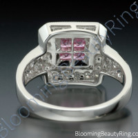 .65 ctw. Invisible Set Pink Sapphire and Diamond Ring - 2