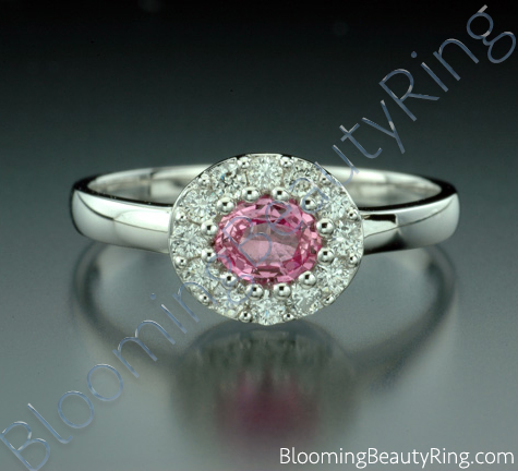 .60 ctw. Pink Sapphire and Diamond Raised Ring - cgrRG197