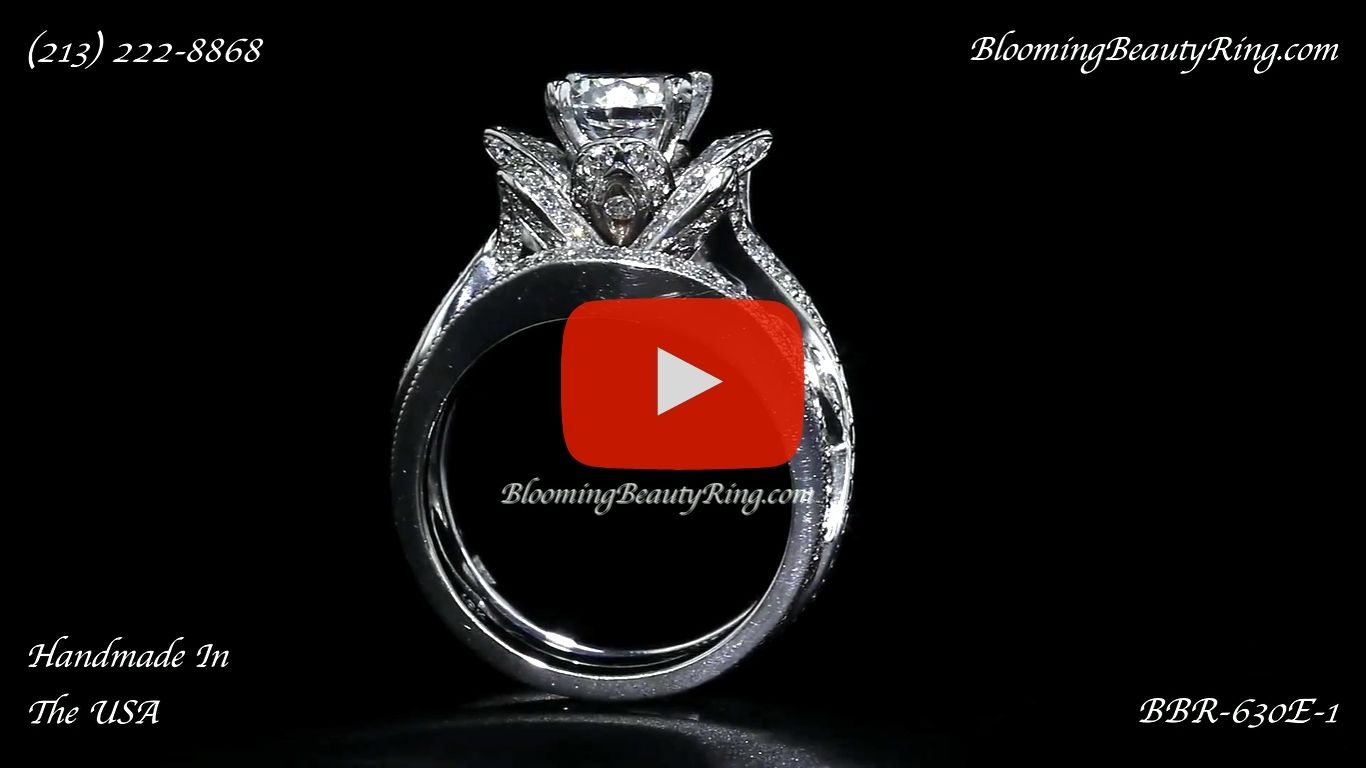 The Original Lotus Swan Double Band Flower Ring Set – bbr630-1 standing up version 2 video