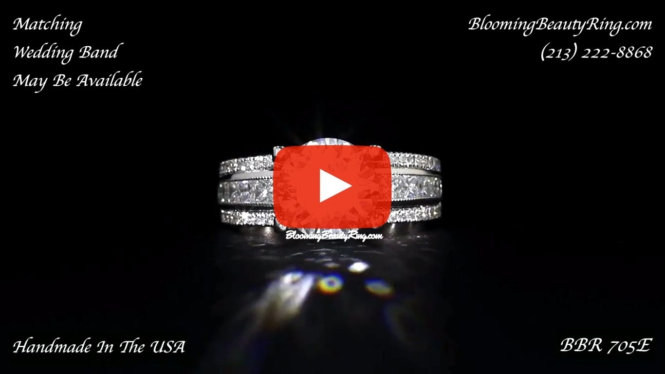1.00 ctw. Diamond Engagement Ring BBR 705E laying down video