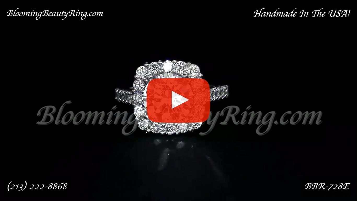 1.68 ctw. Diamond Engagement Ring BBR-728E laying down video