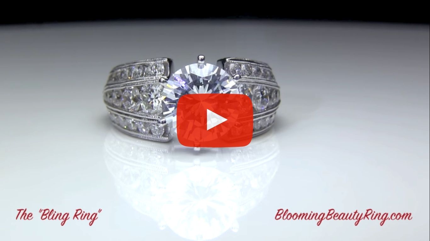 2.39 ctw. 14K Gold Diamond Engagement Ring – nrd505-1 laying down video