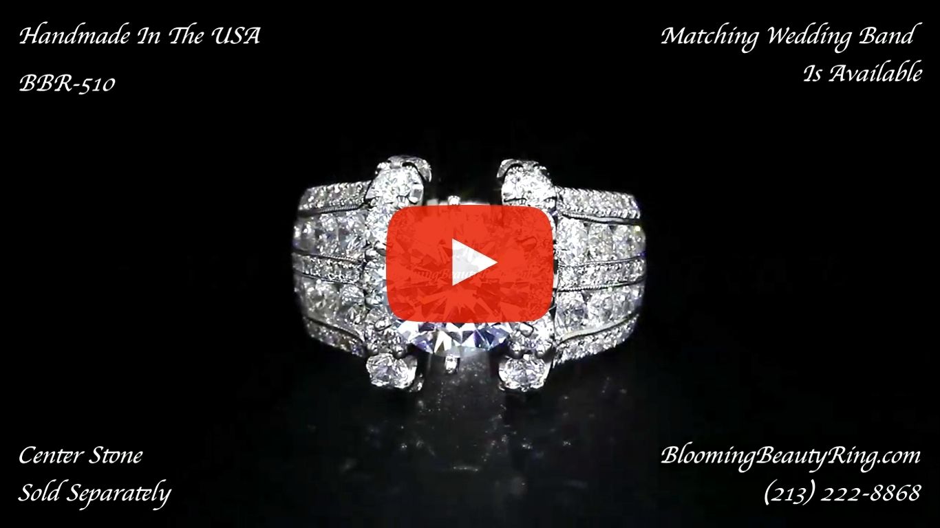 3.25 ctw. 14K Gold Diamond Engagement Ring – nrd510 laying down video