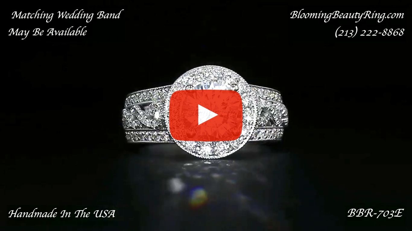 .75 ctw. Diamond Engagement Ring BBR-703E laying down video