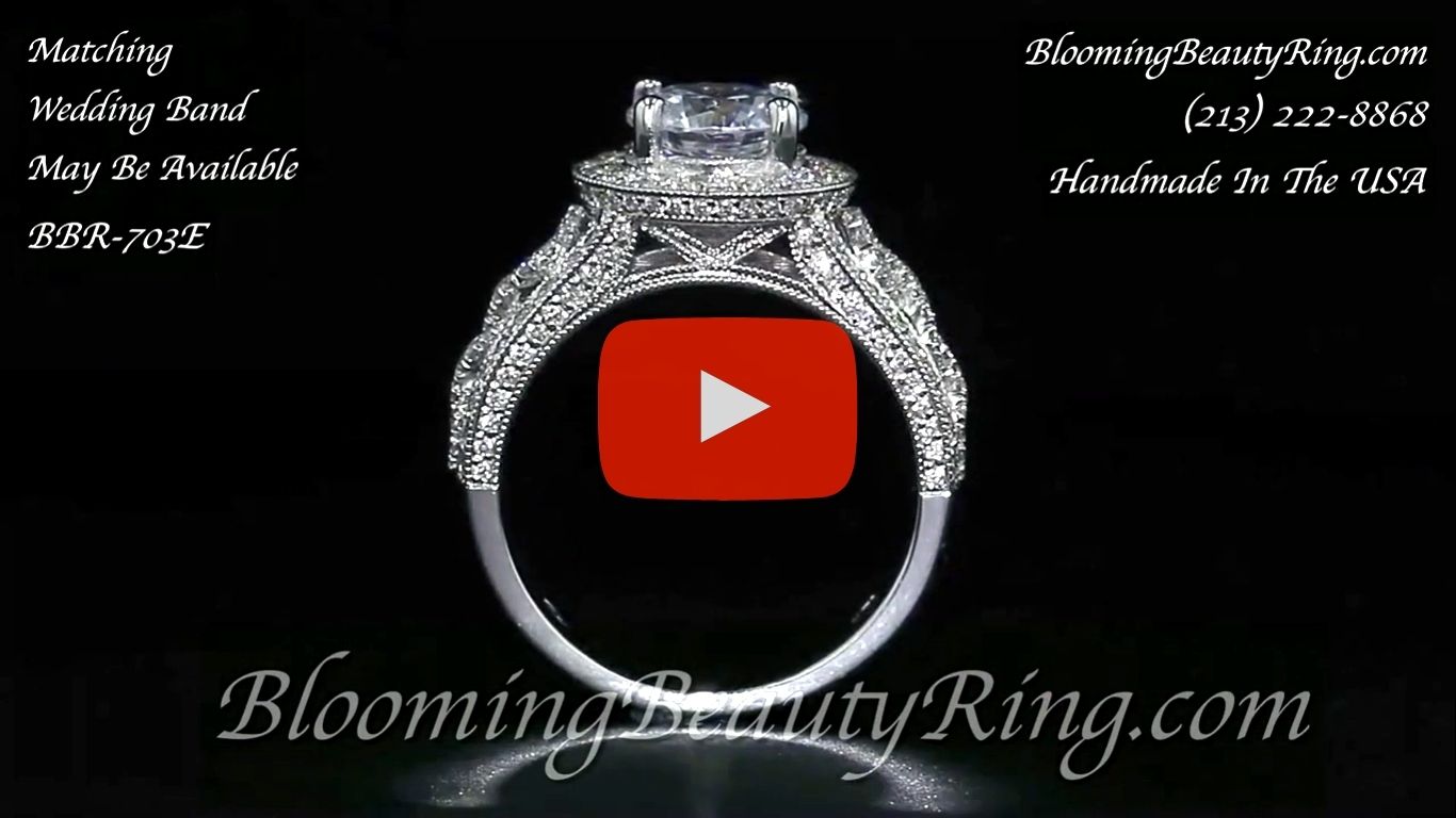 .75 ctw. Diamond Engagement Ring BBR-703E standing up video