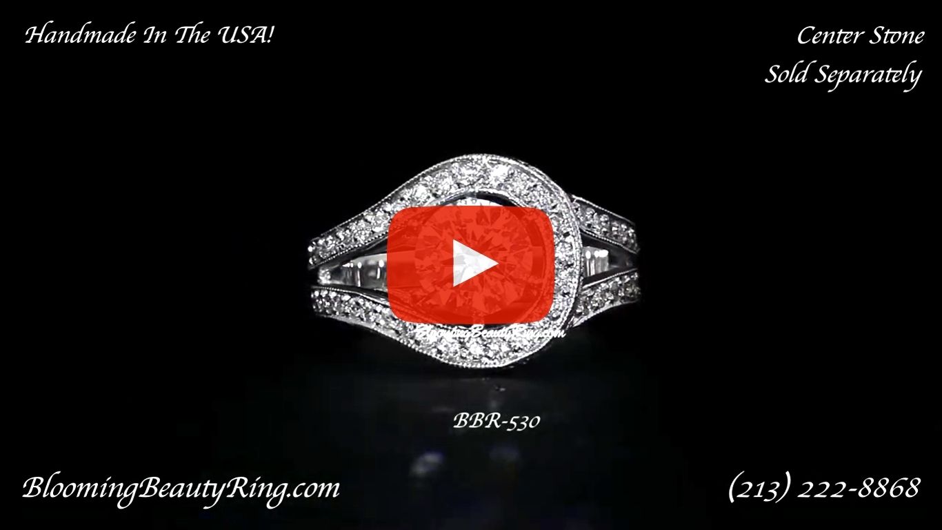 .92 ctw. 14K Gold Diamond Engagement Ring – nrd530 laying down video