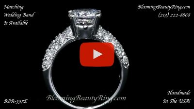 .95 ctw. 14K Gold Diamond Engagement Ring – nrd397 standing up video