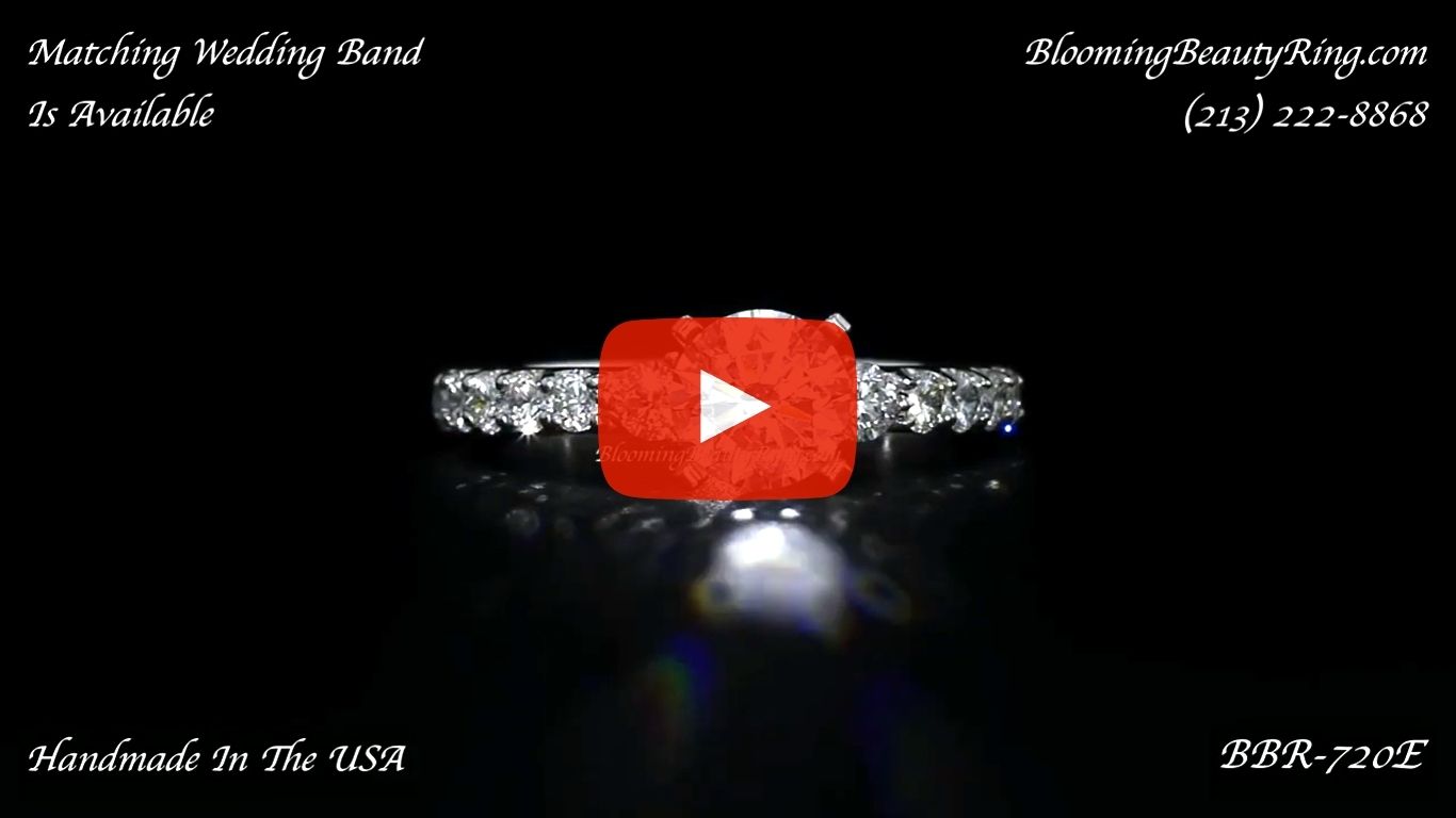 .95 ctw. Diamond Engagement Ring BBR-720E laying down video