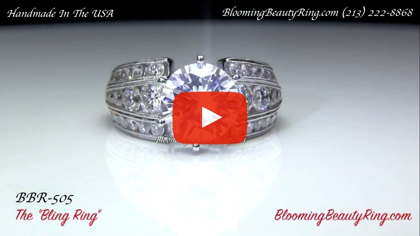 Artisan Etched Trinity Diamond Euroshank Engagement Ring – bbr505 laying down video