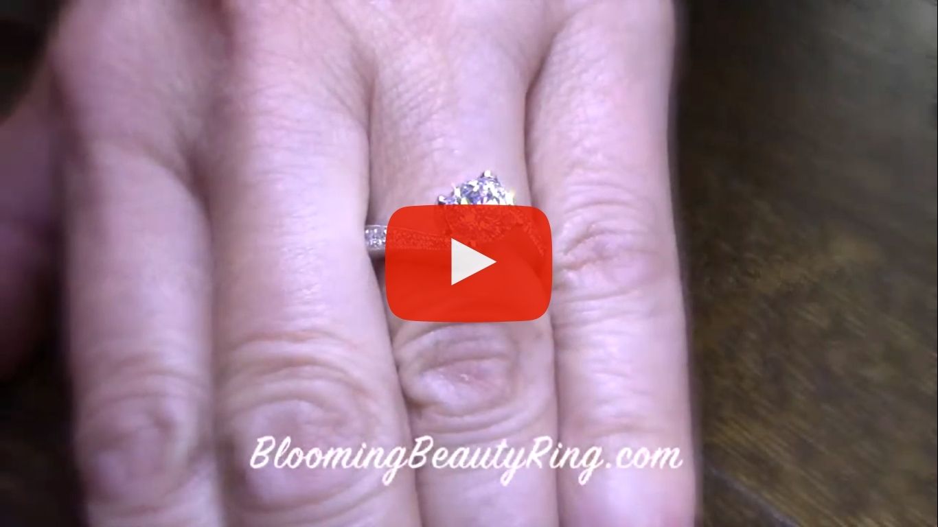 European Round Spiral Style Band With a Curved Twist Engagement Ring – bbr447 on the finger video