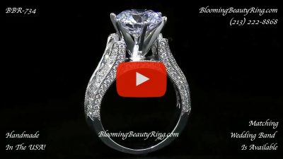 Diamond Engagement Ring BBR-734 Standing Up Video