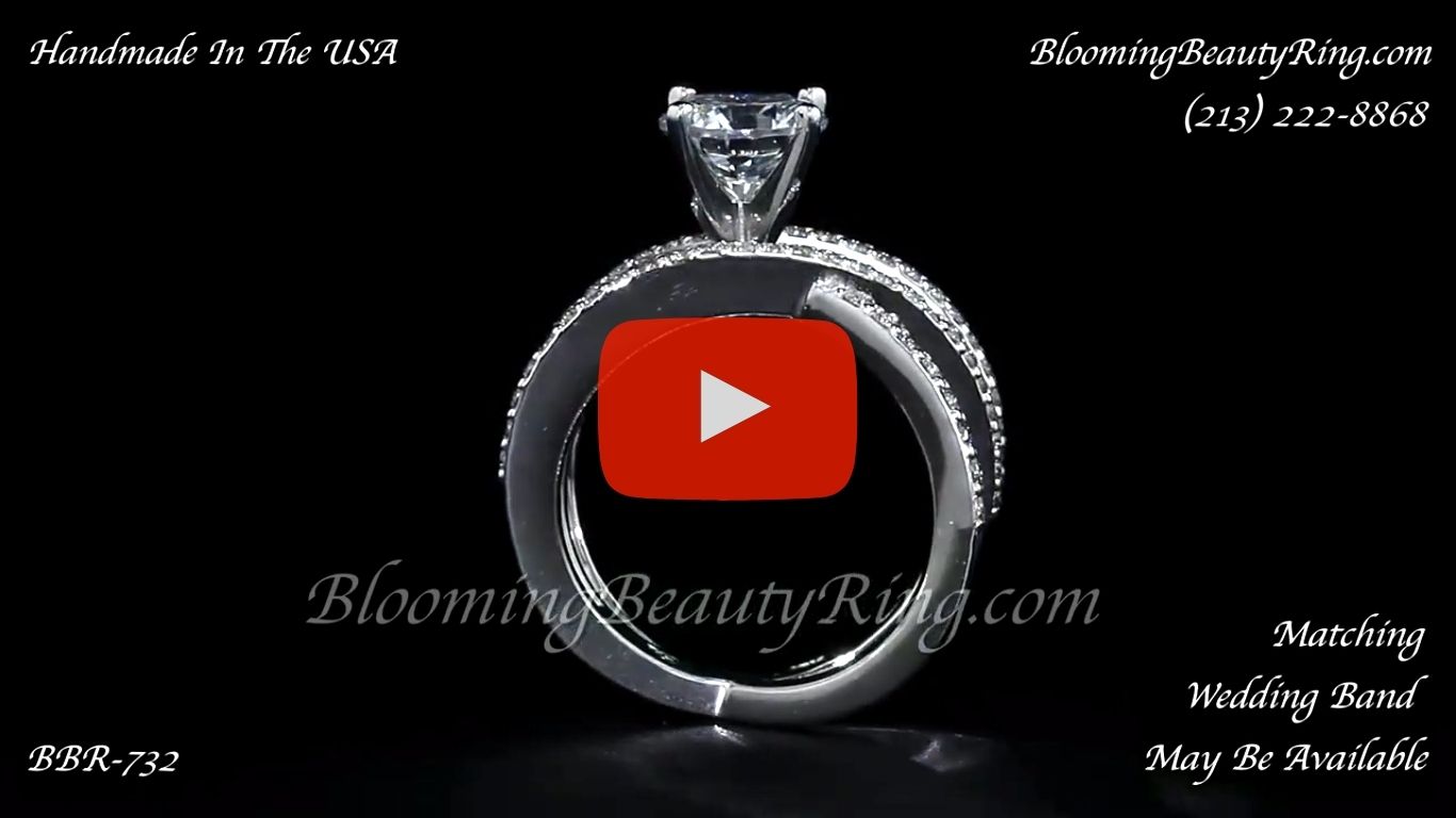 Diamond Engagement Ring BBR732E standing up video