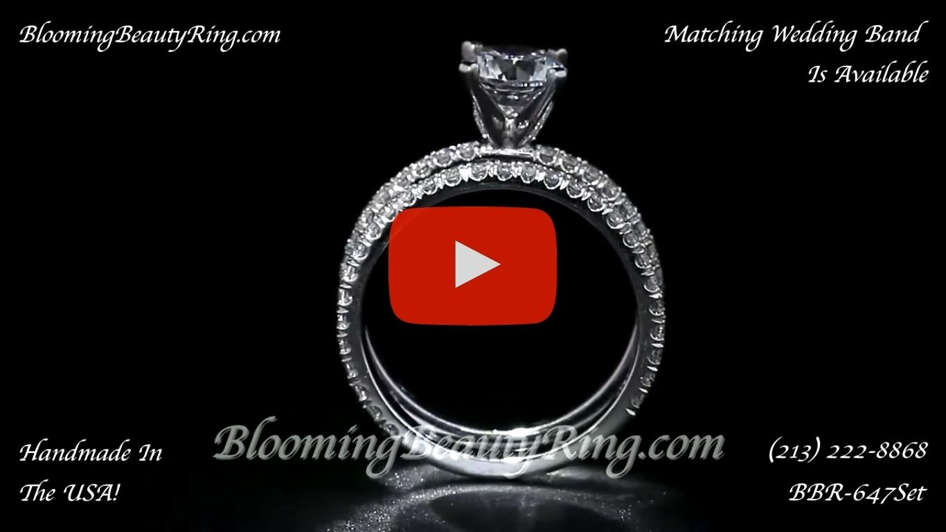 Diamond Engagement Ring Set BBR-647Set standing up video