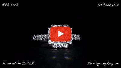 Very Large Diamonds Fully Bloomed Flower Halo Tension Bezel Band – Consider a Blue Diamond with This – bbr462e laying down video