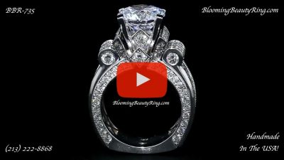 Diamond Engagement Ring BBR-735E standing up