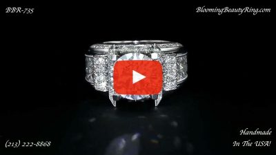 Diamond Engagement Ring BBR-735 Laying Down Video