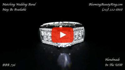 Diamond Engagement Ring BBR-736 LayingDown Video