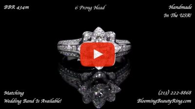 1.38 ctw. Original Small Blooming Beauty Flower Ring – bbr434m-6 far away laying down video