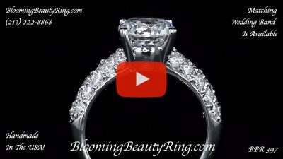 .95 ctw. 14K Gold Diamond Engagement Ring – nrd397 standing up close up video