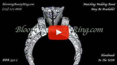 Diamond Engagement Ring BBR-332-1 standing up close up video