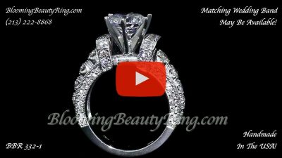 Diamond Engagement Ring BBR-332-1 standing up video