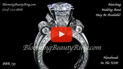 Diamond Engagement Ring BBR-735E standing up close up video