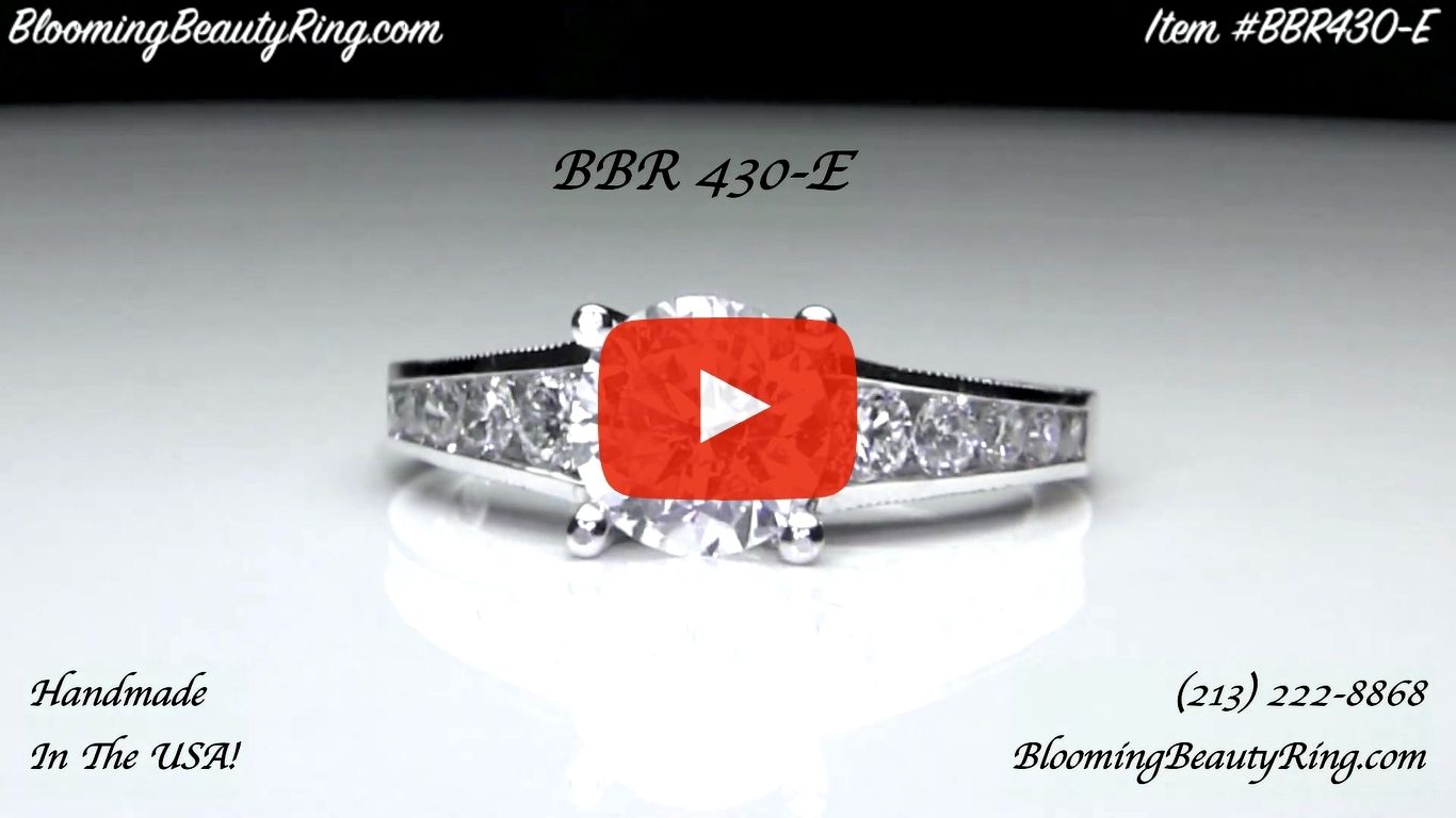 Vintage Inspired Half Circle Tapered Diamond Engagement Ring – bbr430 laying down video